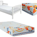 Baby Fitted Junior Bed Sheet Printed 100% Cotton Mattress 160X70cm Owls Moon Grey