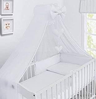 10Pcs Baby Bedding Set 100% Cotton Fit Cot 120x60cm White