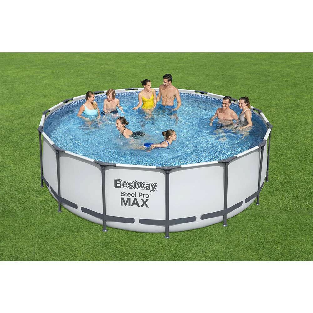 Swimming Pool Bestway 15Ft 48In Steel Pro Max Round Ground Garden 457X122cm
