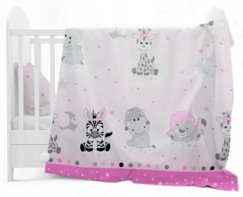 Bedding Set 4Pc Fit Kids Junior Bed 150X120 Sweet Animals Pink