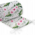 Baby Padded Bumper 100% Cotton To Fit Crib All Round 260cm Garden Flowers