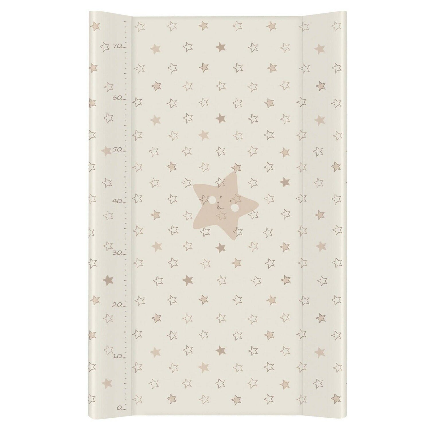 Baby changing mat padded hard base 70x50cm fit to Cot 120x60cm #4 Stars Beige - MyHappy Baby