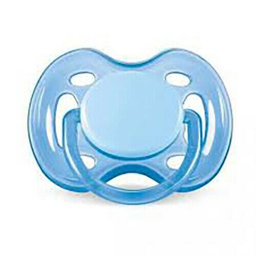 Philips Avent 0-6 Months Silicone Freeflow Soothers 2-Pack Blue / White
