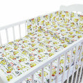Baby 6Pc Bedding Set Pillow Duvet Quilt Sheet Bumper Fit Cotbed 140x70cm Football Teddy Bear