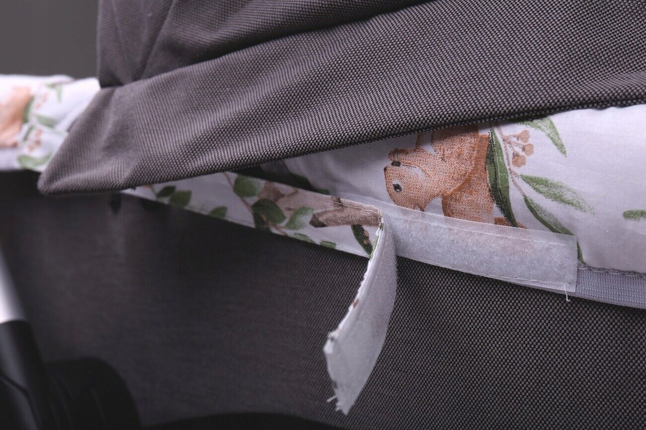 Carrycot cover Double-sided Liner Pushchair Pram Green Glade/Grey