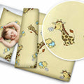 Baby Bedding Fit Crib Set 70X80cm Pillowcase Duvet Cover 2Pc Giraffe ecru