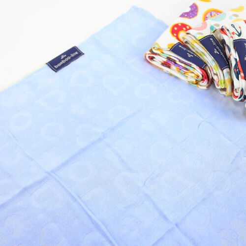 Bamboo nappy cloth Printed Soft Touch Diaper Bibs Reusable 75x75cm Hearts Blue