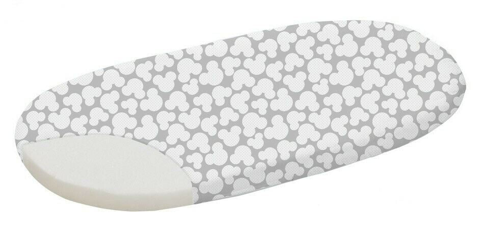 Cotton Fitted Baby Sheet Fit Moses Basket Pram 80X38cm Mouse Grey