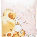 Baby Swaddle Wrap Newborn Bedding Blanket 100% Cotton Sleeping Bag Big Teddy Bear Pin