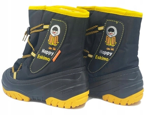 DEMAR Baby Kids Snow Winter Boots Woollen Fur - Happy Eskimo Yellow
