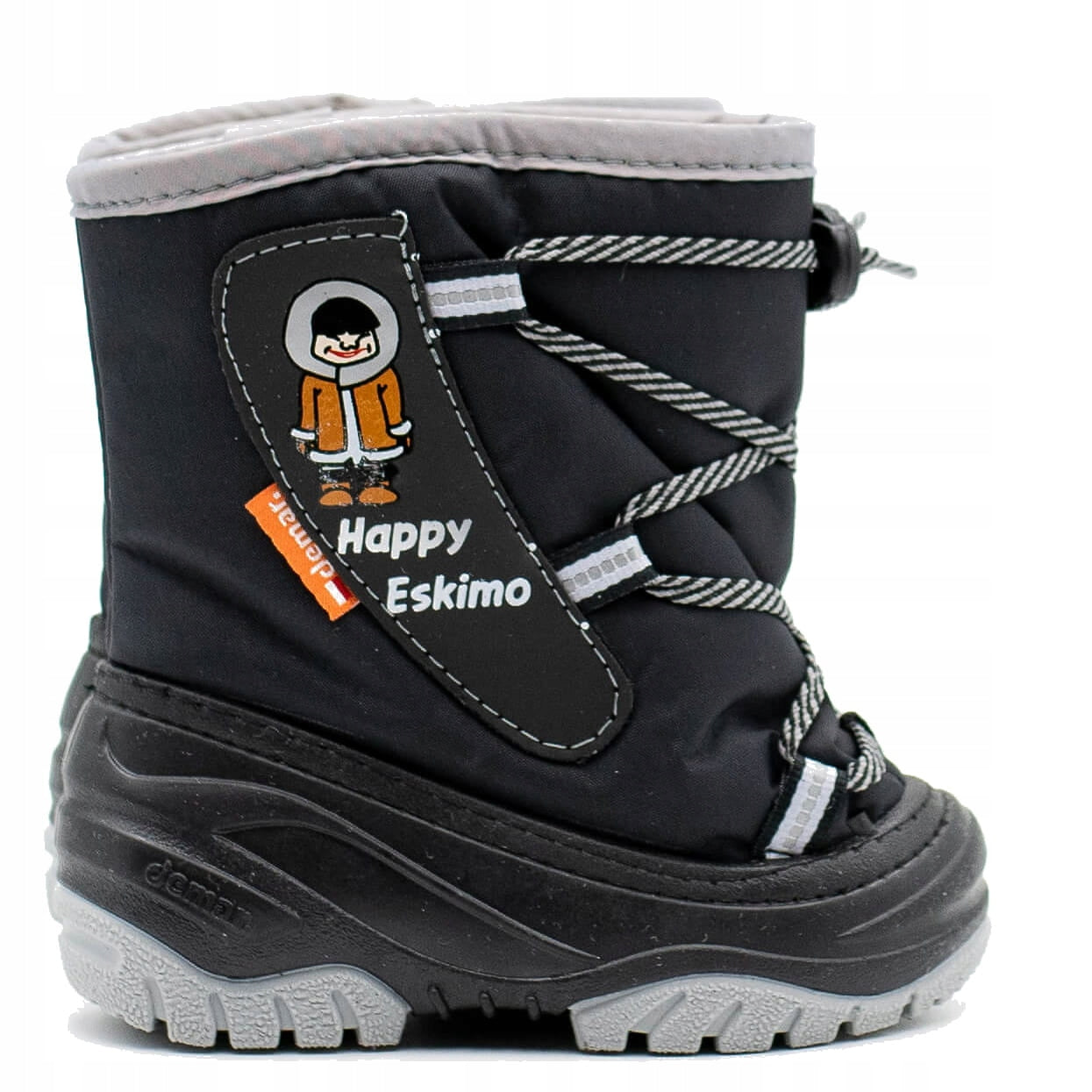 DEMAR Baby Kids Snow Winter Boots Woollen Fur - Happy Eskimo Grey