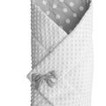 Baby Swaddle wrap Newborn Soft Warm Dimple Infant bedding White/Dots grey