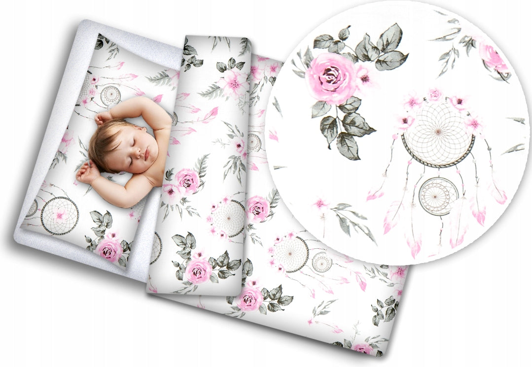 5Pc bedding set nursery pillow duvet bumper fit cot 120x60 Dream Catcher