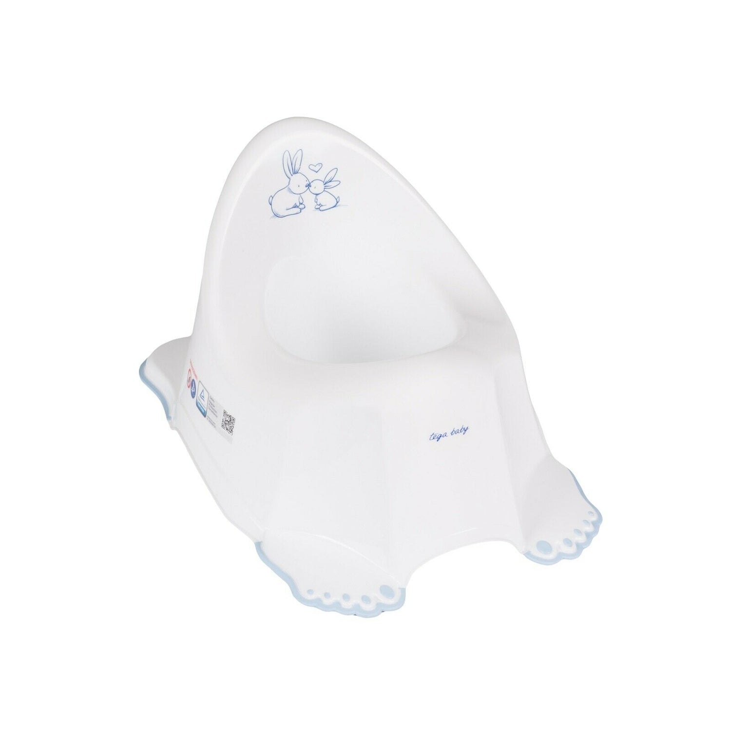 Potty Chair Training Seat Baby Toilet Non-Slip Bunny White