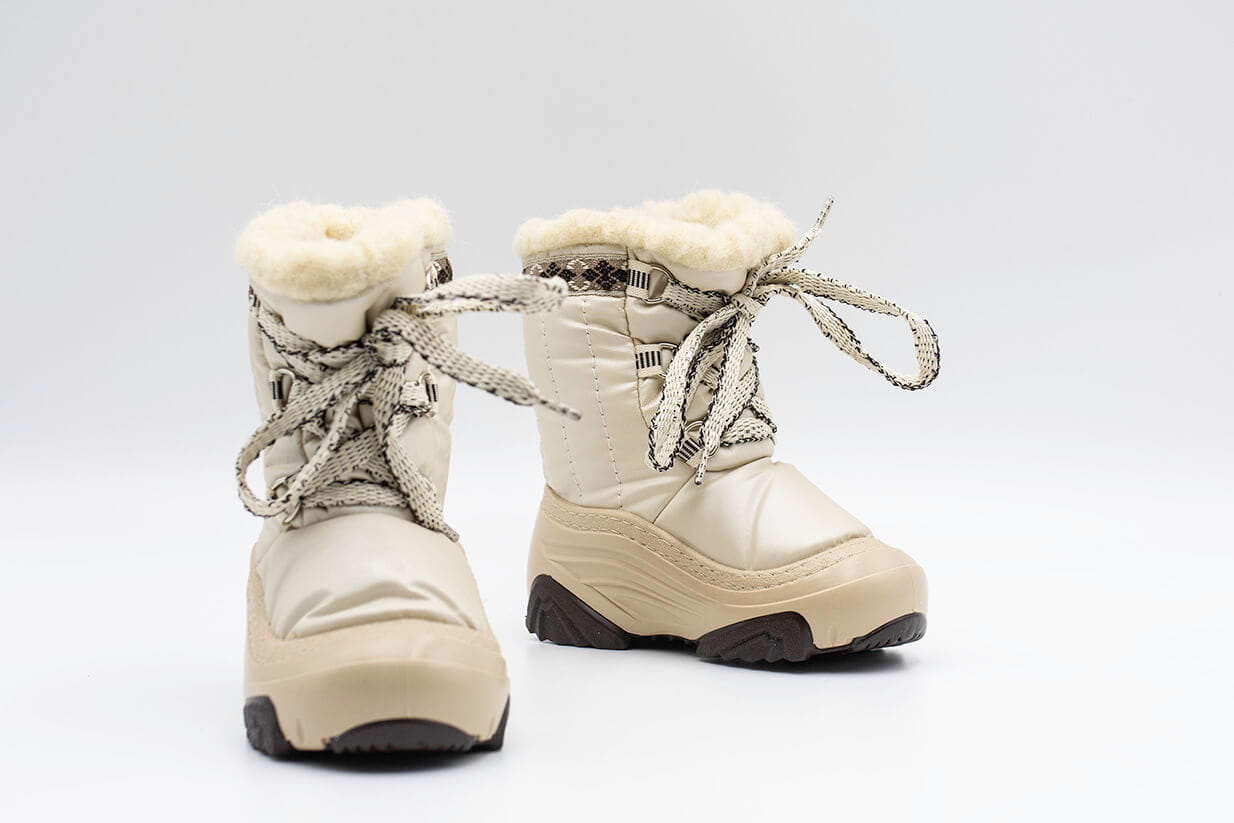 DEMAR Baby Kids Snow Winter Boots Woollen Fur - Cream
