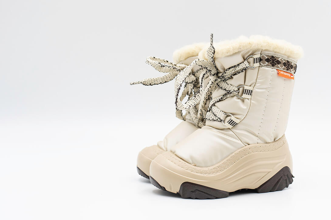 DEMAR Baby Kids Snow Winter Boots Woollen Fur - Cream