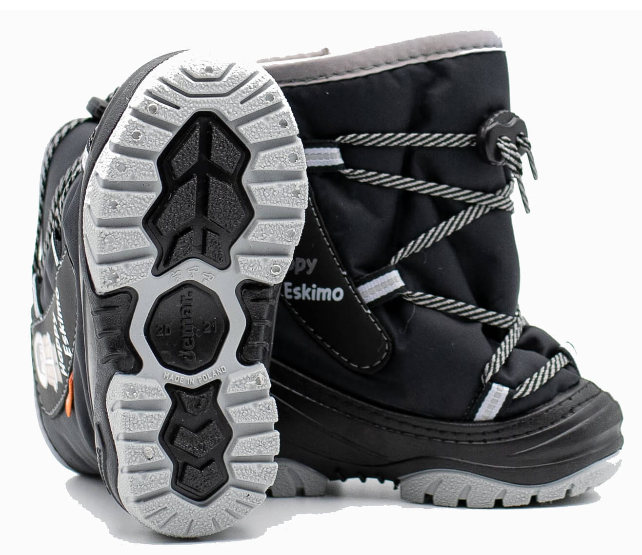 DEMAR Baby Kids Snow Winter Boots Woollen Fur - Happy Eskimo Grey