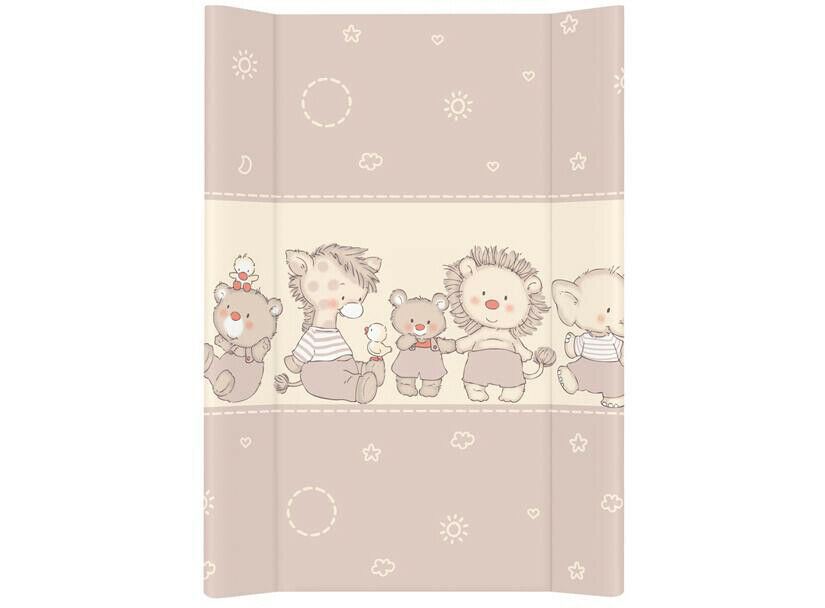 Baby changing mat padded hard base 70x50cm fit to Cot 120x60cm Ducks Brown