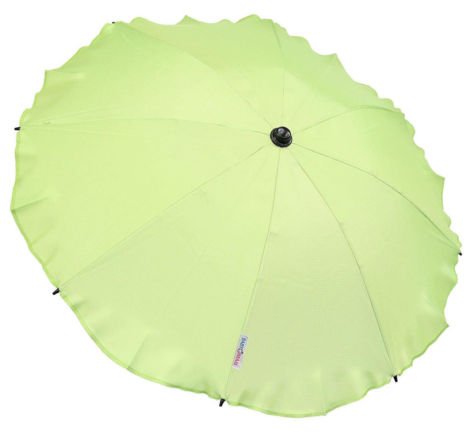 stroller umbrella amazon Universal Pram Parasol SPF 50 Protection Against Harmful UV rays, Water Proof and Quick Release clamp Rain Light Green – MyHappy Baby