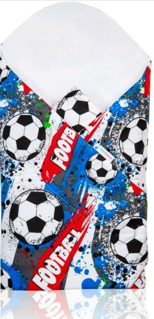 Baby Swaddle Wrap Newborn Bedding Blanket 100% Cotton Sleeping Bag Football