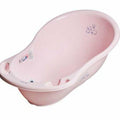 Baby bathtub with drainage hole and plug for bathing TEGA BABY - Bunny pink