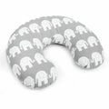 Baby feeding pillow + removable cover cotton newborn maternity Elephants Grey