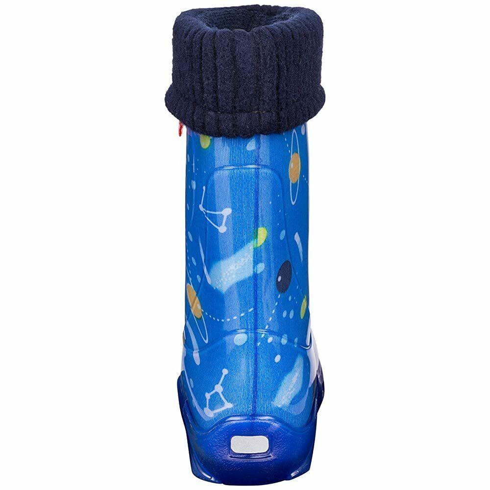 Wellies Kids Rain Snow Boots Removable Inner Lining Socks Wellington Space