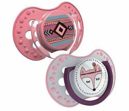 2 Pcs Baby Soother Dynamic Pacifier Dummy Teat Lovi Safe Glow In The Dark 18+ Indian Summer