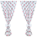 Nursery Curtains for Babies & Toddler's Bedroom Cat chevron grey
