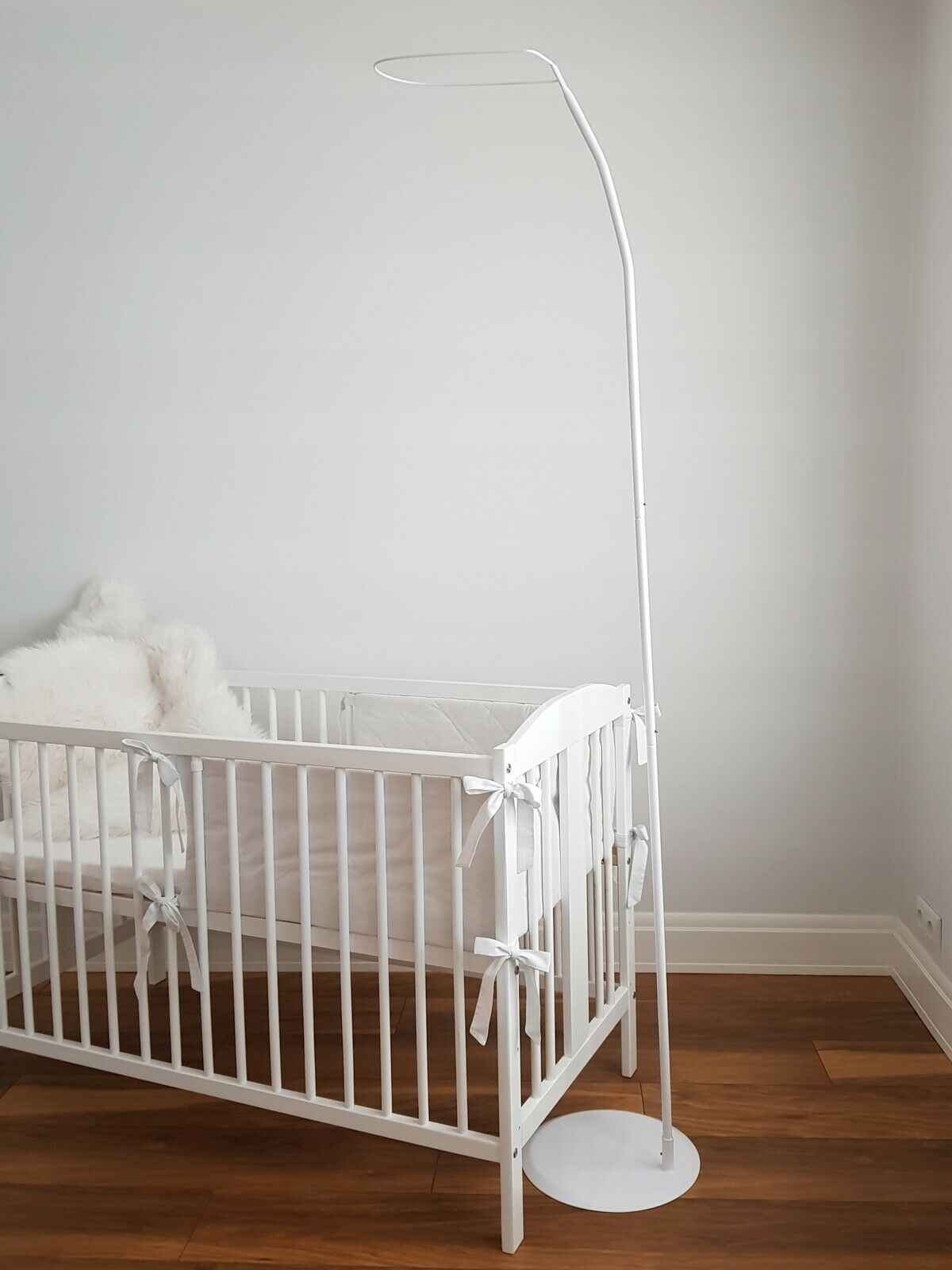 Canopy holder mosquito rod bar clamp pole FREE-STANDING for cot/cot bed