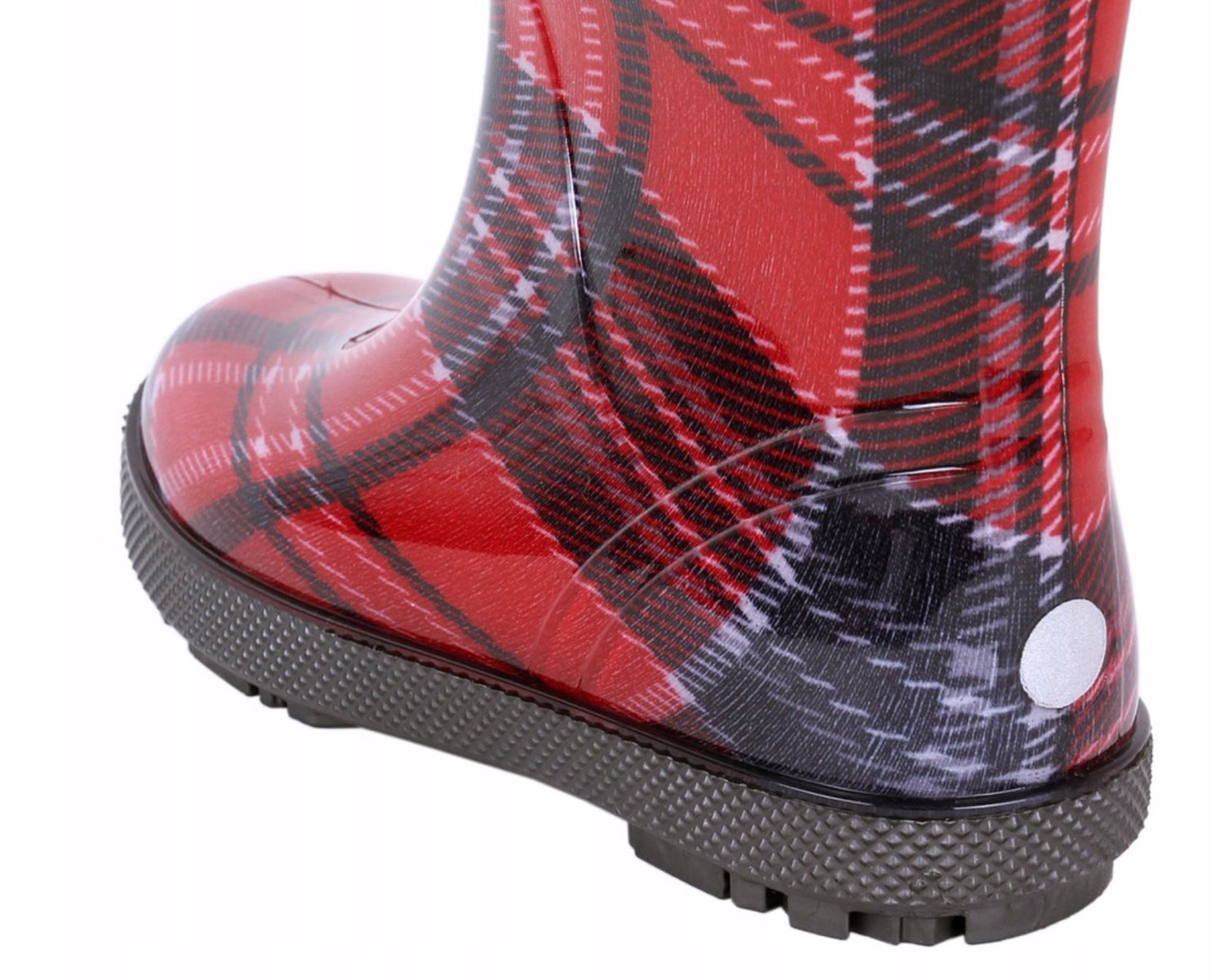 Wellies Kids Rain Snow Boots Removable Inner Lining Socks Wellington Tartan