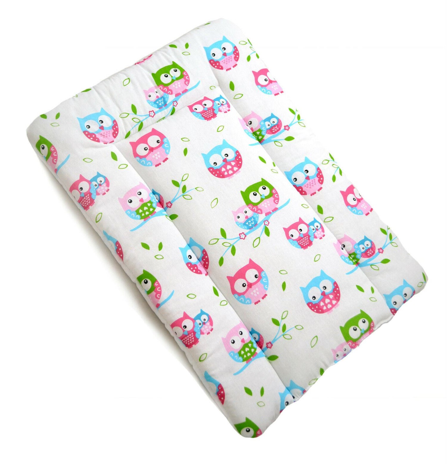 Baby 100% cotton changing mat child toddler Owls white