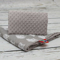 Warm Baby Blanket Dimple Quilt Pillow 100X75 Grey - Owls Grey