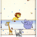 Baby Fitted Junior Bed Sheet Printed 100% Cotton Mattress 160X70cm Safari Blue