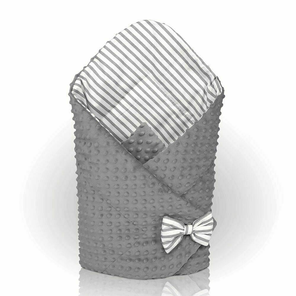 Baby Swaddle Wrap Newborn Dimple Cotton Infant Bedding Grey / Grey Stripes