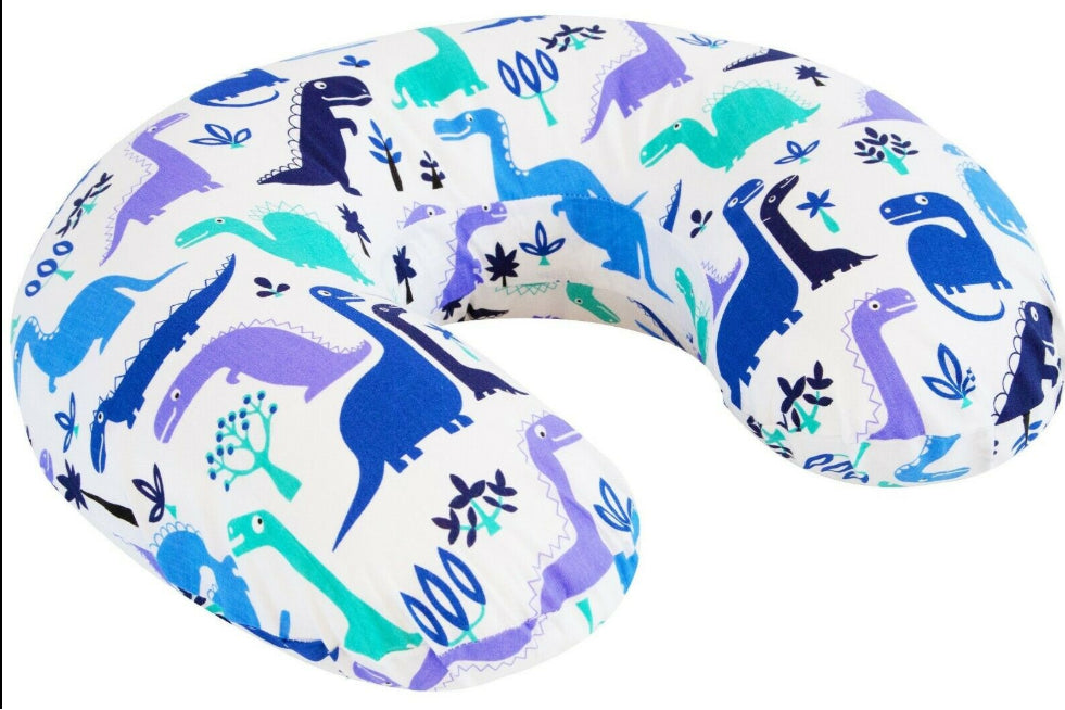 Cover For Feeding Pillow Baby Nursing Breastfeeding Dinosaurs Blue