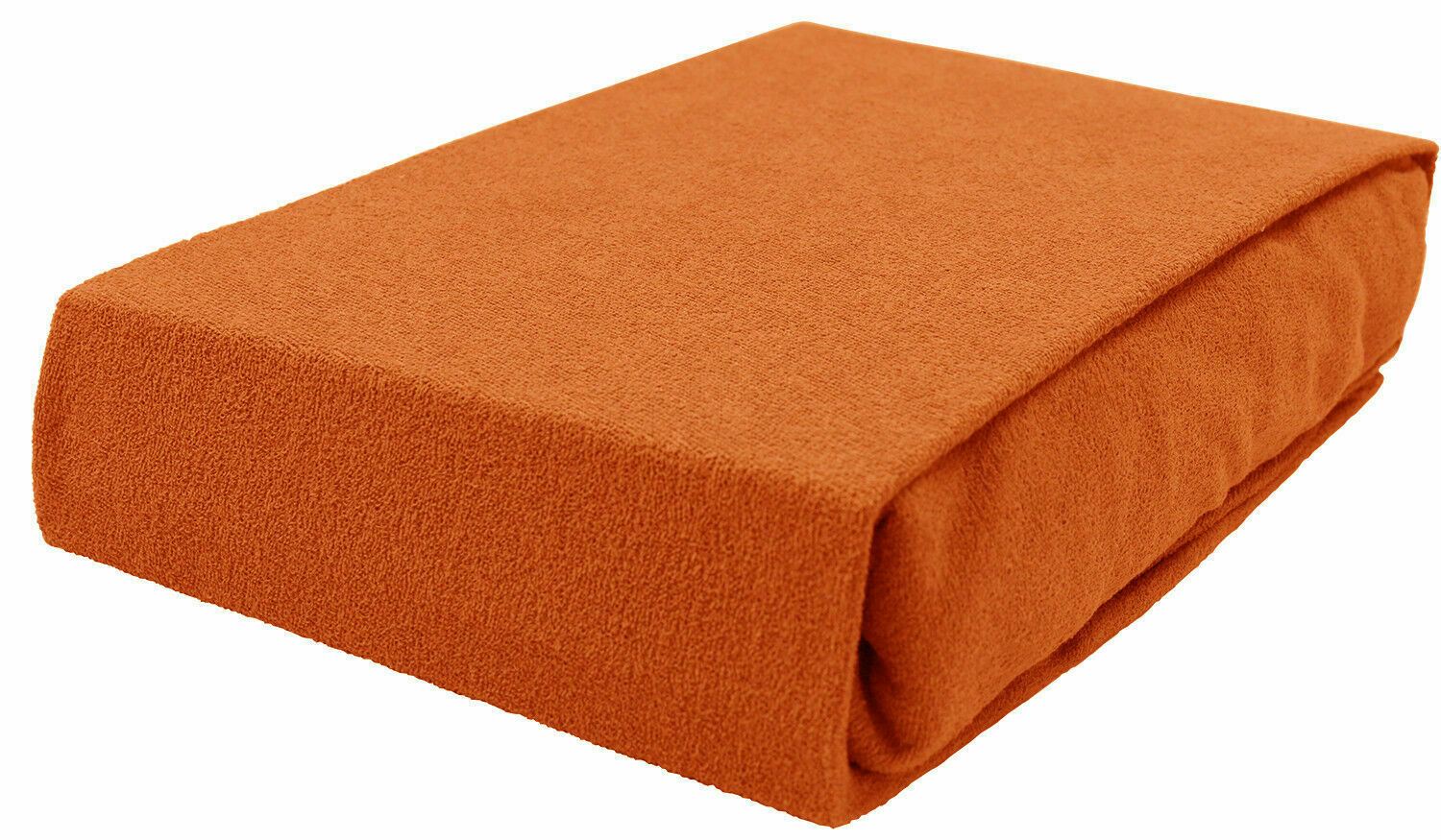 Terry Towelling Fitted Sheet 90X40cm Nursery Baby Crib/Cradle/ Soft/ Frotte Orange