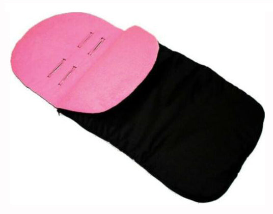 Universal Large Footmuff Black/ Light Pink - MyHappy Baby