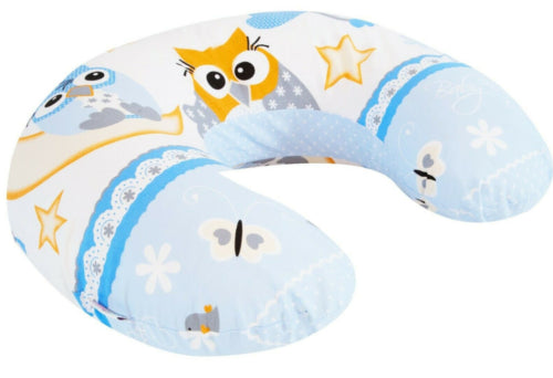 Cover For Feeding Pillow Baby Nursing Breastfeeding Owls Moon Blue