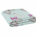 Baby Fitted Toddler Bed Sheet Printed 100% Cotton Mattress 160X80cm Teddy Girl Mint