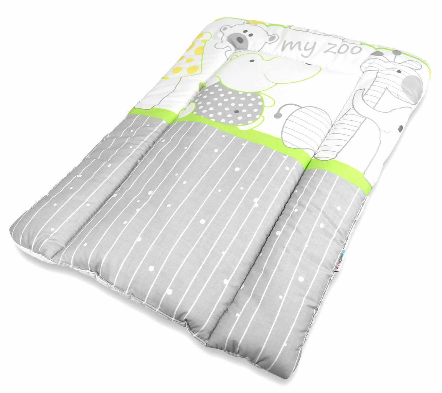 Baby 100% cotton changing mat child toddler Zoo green