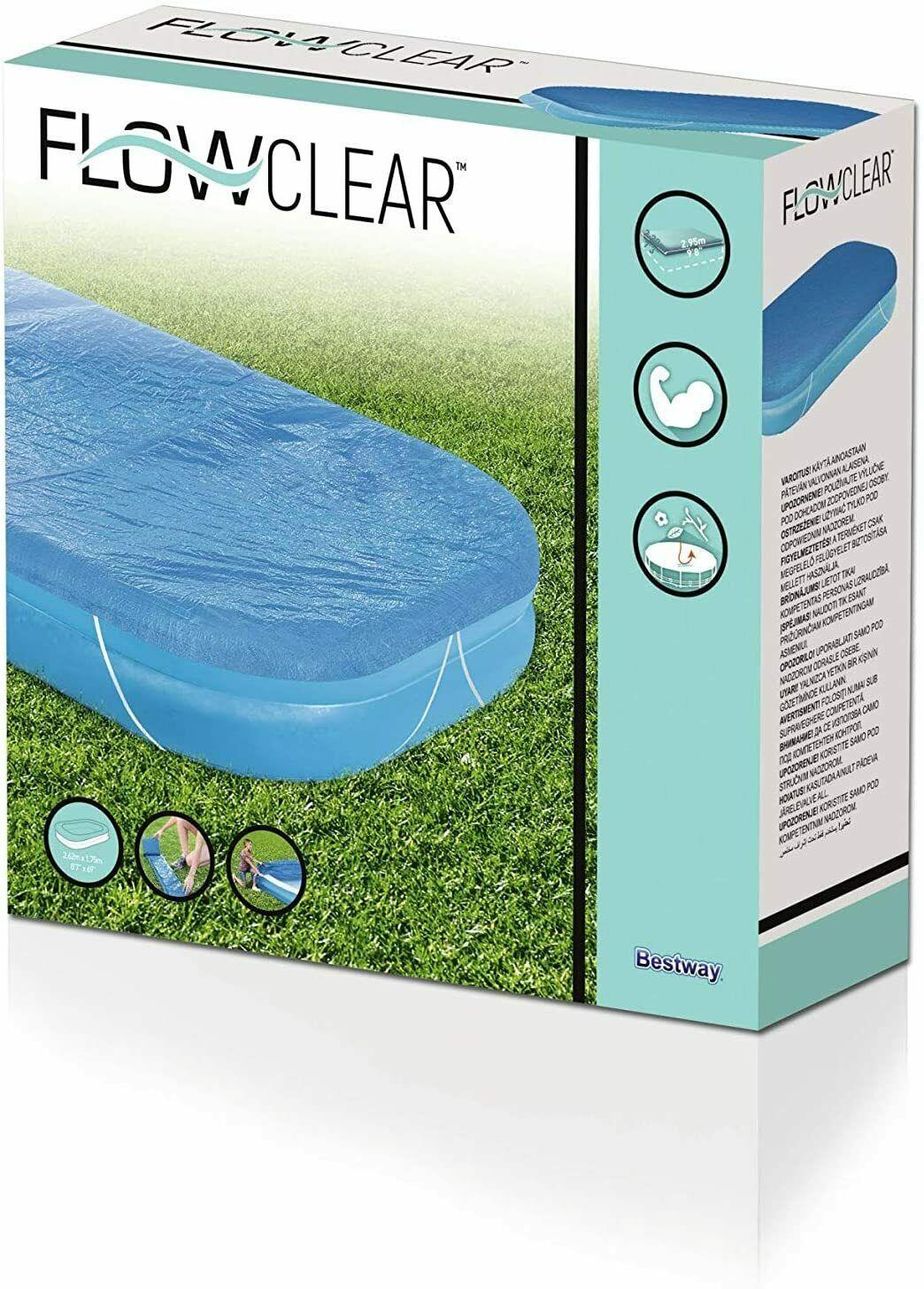 Bestway 262X175cm Swimmimg Pool Cover With Rubber Bands 8'7