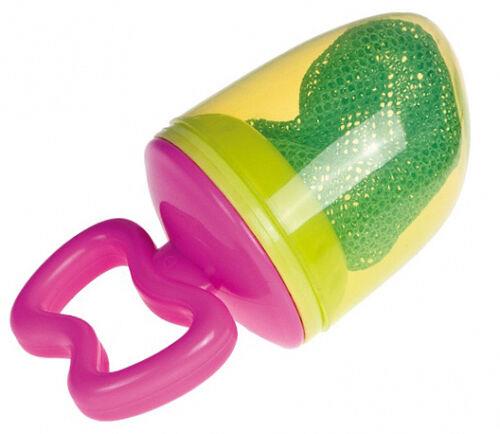 Baby Food Teether Canpol Cap Feeder Fruit Vegetable Safe Silicone Net Pink
