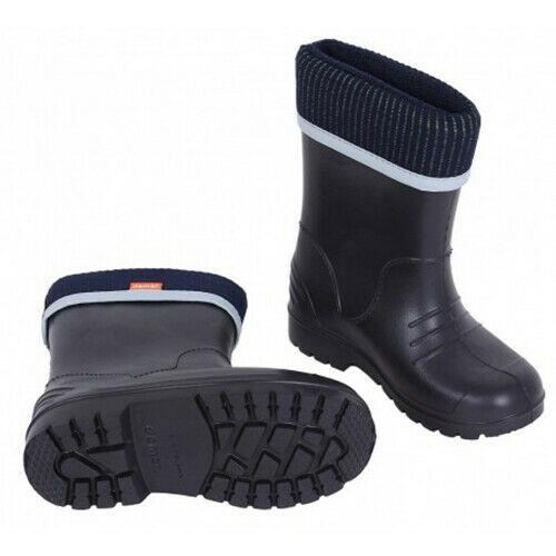 Wellies Kids Rain Snow Boots Removable Inner Lining Socks Wellington Demar Black