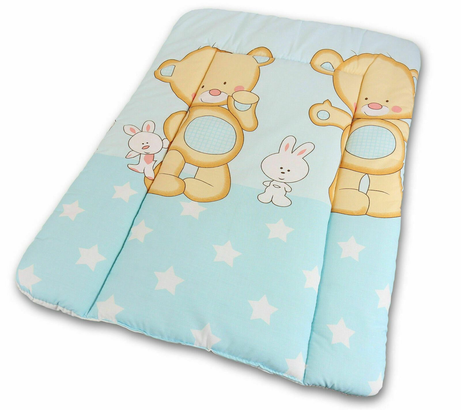 Baby 100% cotton changing mat child toddler Bear Bunny blue