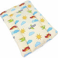 Baby 100% cotton changing mat child toddler Planes cream