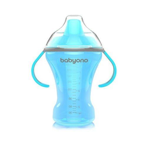 Non-Spill Cup 260Ml Baby Toddler With Soft Spout Natural Nursing Babyono Blue