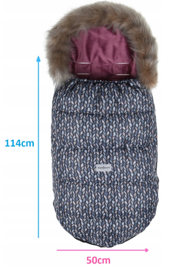 Large Baby Kid Footmuff Fluffy Collar Stroller Pushchair Sleeping Bag Husky Berries