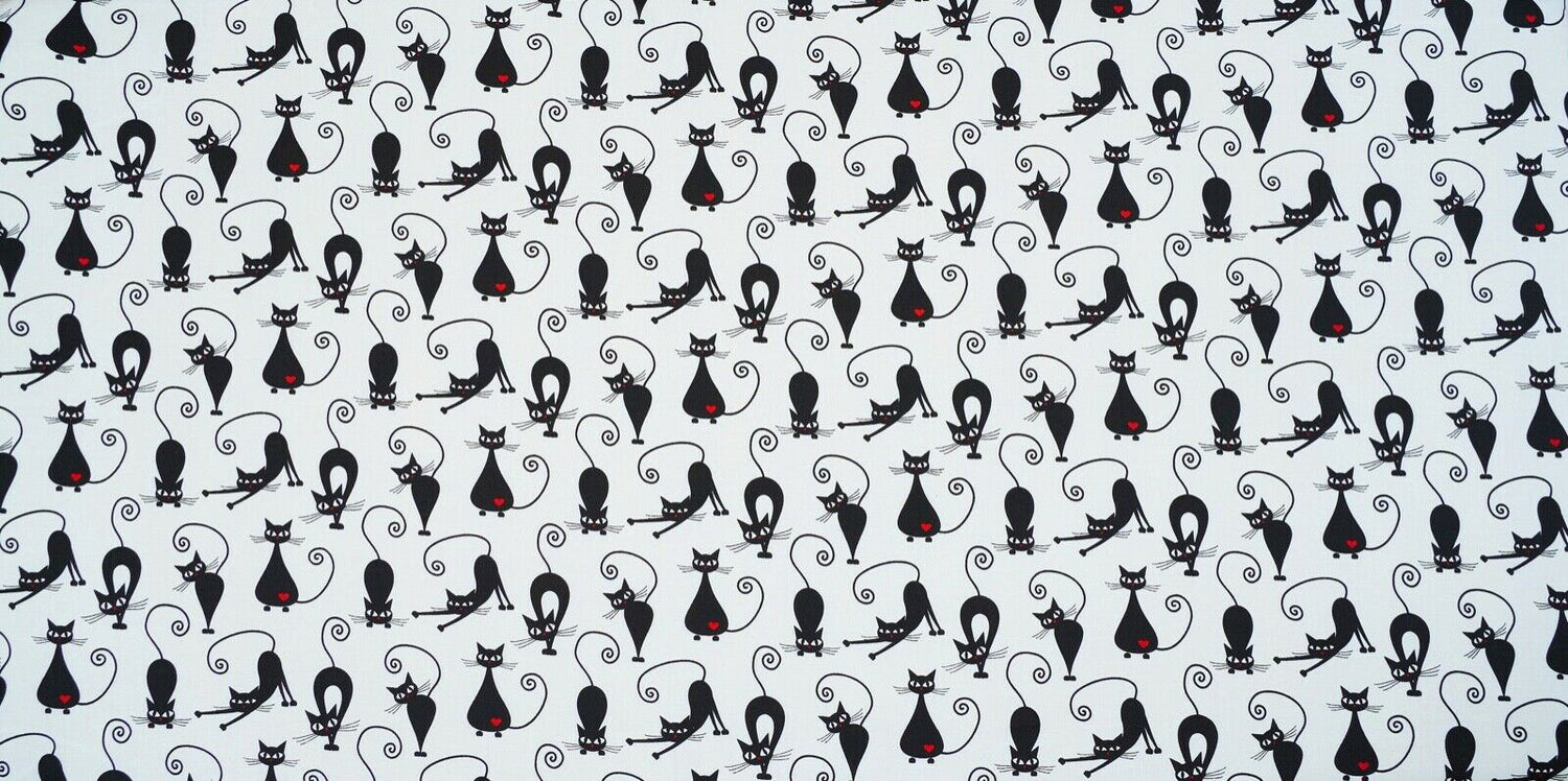Baby Fitted Cot Sheet Printed Design 100% Cotton Mattress 120X60 cm Black Cat