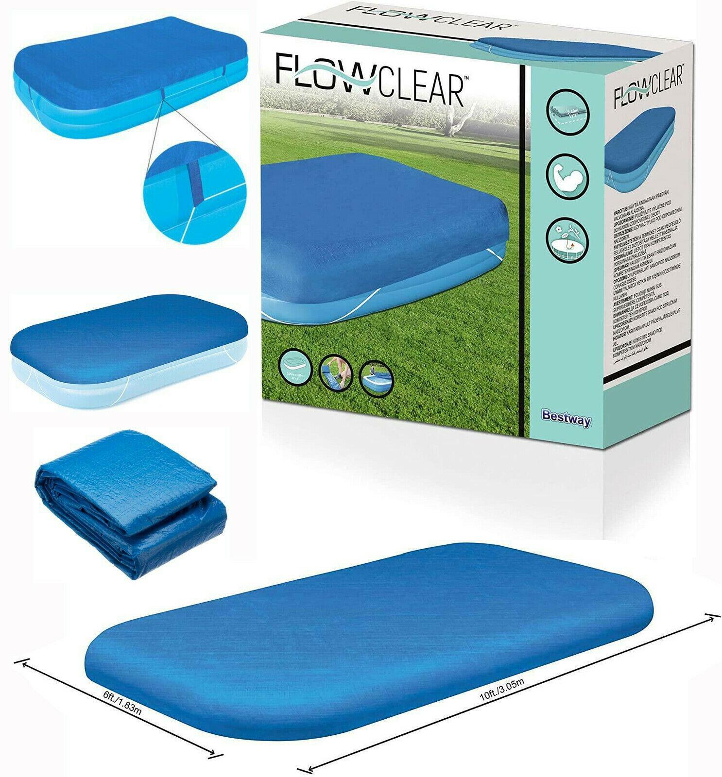Bestway 305X183X56 cm Swimmimg Pool Cover With Rubber Bands